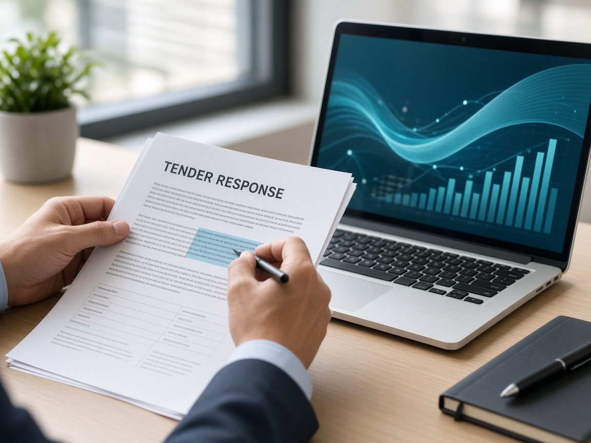 Reviewing documents with AI-assisted tools on a laptop
